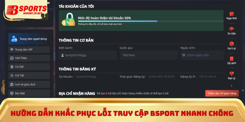 Hướng dẫn khắc phục lỗi truy cập Bsport nhanh chóng
