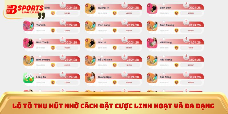 Lô tô thu hút nhờ cách đặt cược linh hoạt và đa dạng