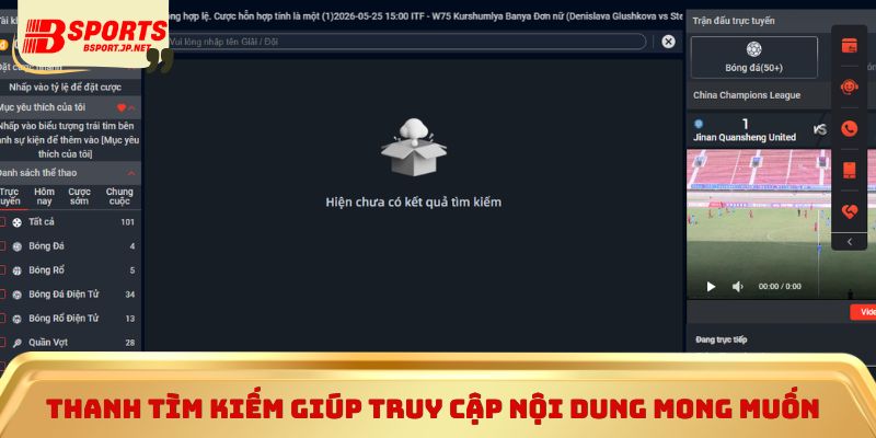 Thanh tìm kiếm giúp truy cập nội dung mong muốn